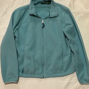 Women's Blue Fleece LL Bean full zip jacket size medium regular